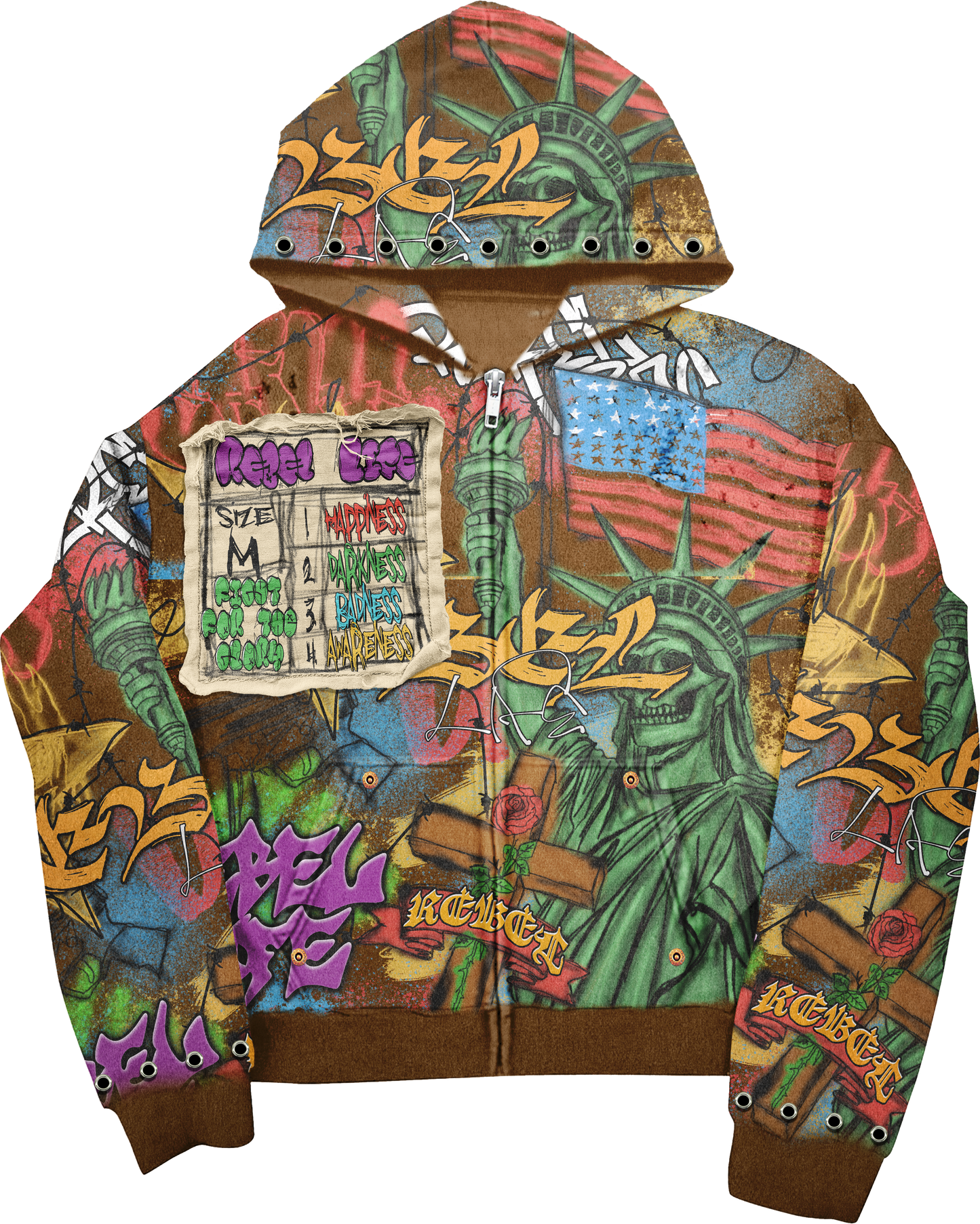 “Freedom Code” Graffiti Hoodie